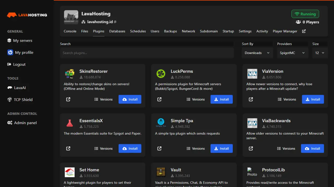 Plugin Installation View